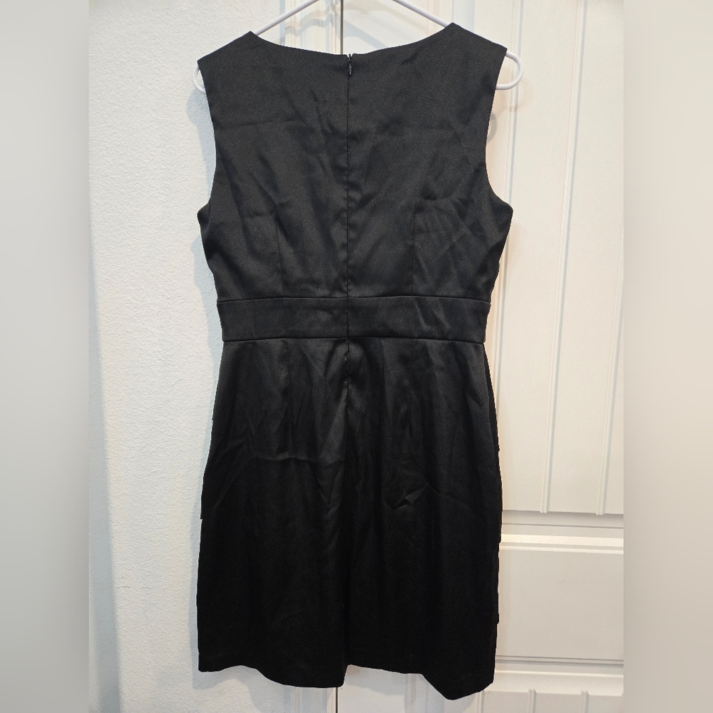 Connected Apparel Black Asymmetrical Sheath Dress - Picture 3 of 4